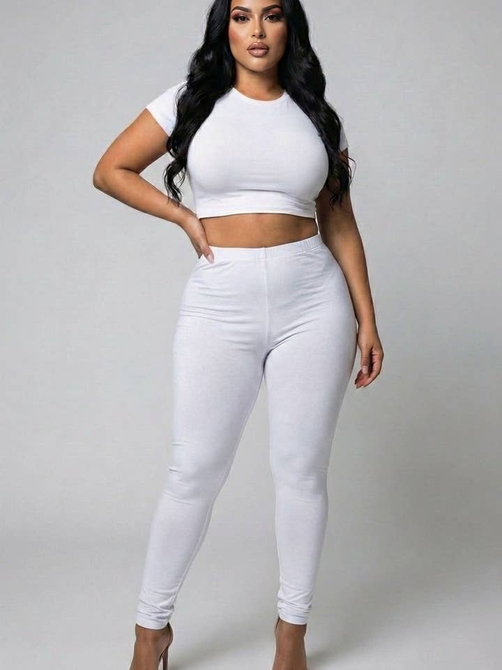 CAPELLA APPAREL - Wholesale Athletic/Lounge Leggings - Women's - Plus Basic Solid Leggings21