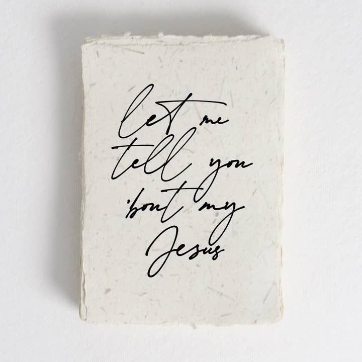 Let me tell you 'bout my Jesus Deckled Edge Raw Prints for wholesale by Amor Design Co.