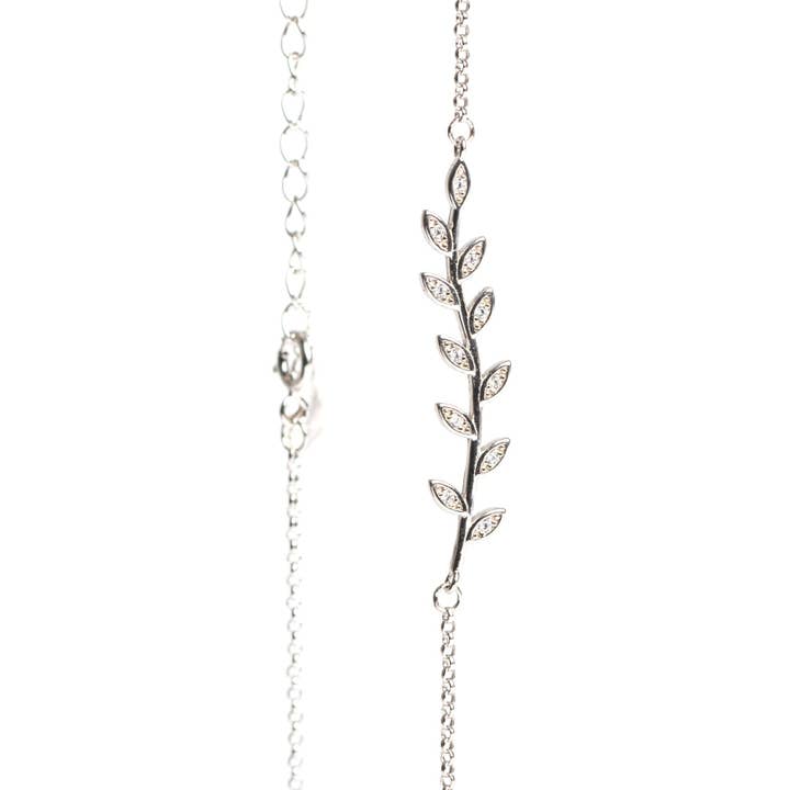 Olive Branch Sterling Silver Necklace for wholesale by Wear The Peace