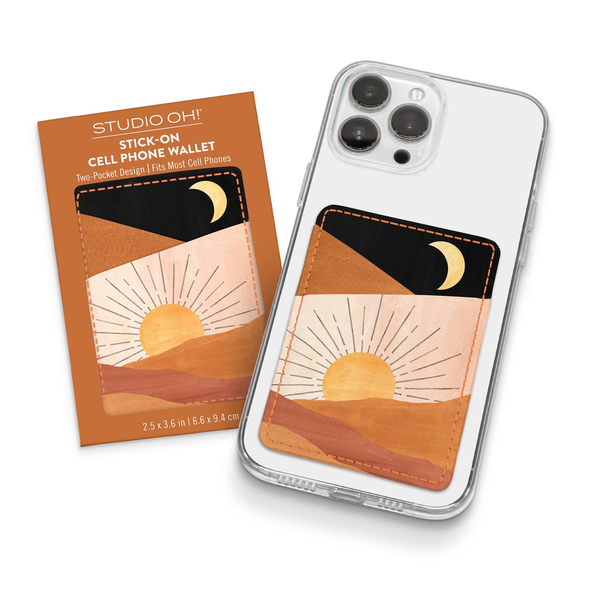 Studio Oh! - Vente Étui portefeuille pour téléphone – femme - Portefeuille pour téléphone portable Sunrise Moon3
