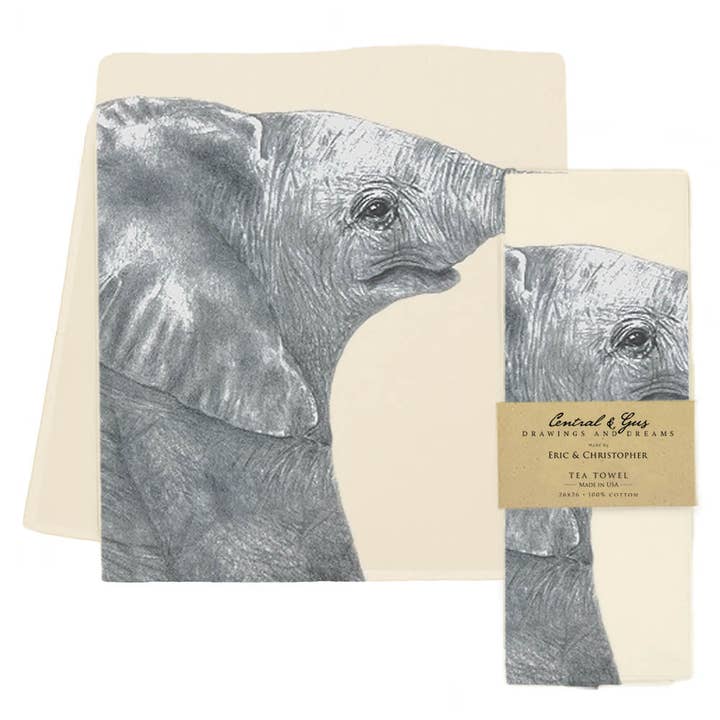 Newton Chapel Elephant Tea Towel for wholesale by Eric & Christopher