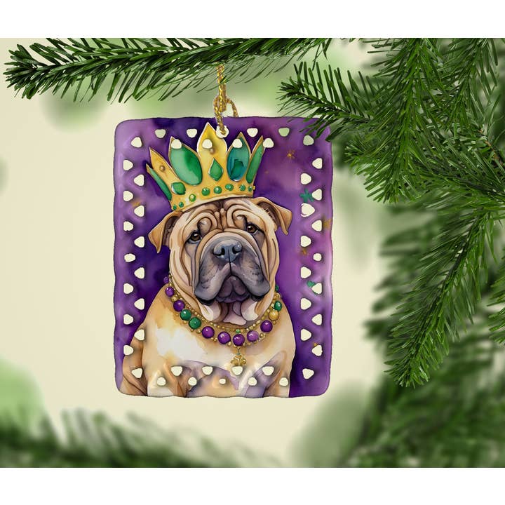 Caroline's Treasures - Wholesale Ornament - Shar Pei King of Mardi Gras Porcelain Ornament DAC4883