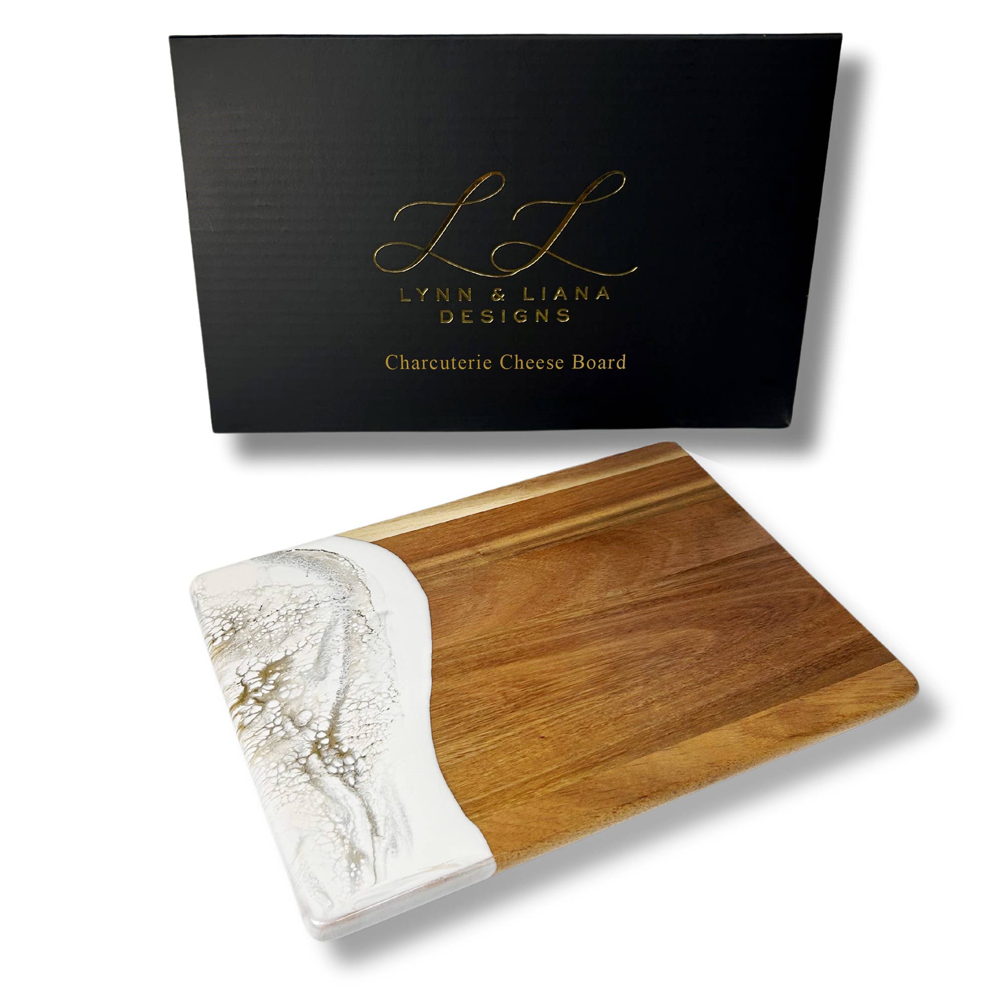 Lynn & Liana Designs – Tábua de queijos por atacado – Tábua de Charcutaria de Queijos e Resina de Madeira para Noite Romântica - SEM TARIFAS!15