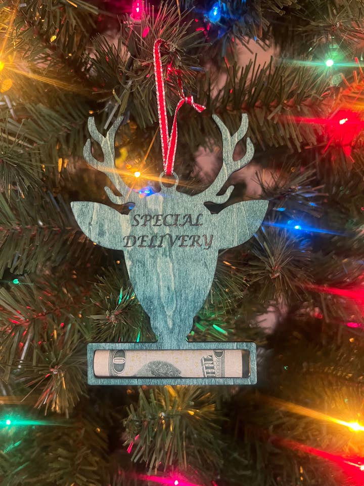 Ornamento de Dinero de Entrega Especial (verde) para venta al por mayor de Crayon Eater Designs