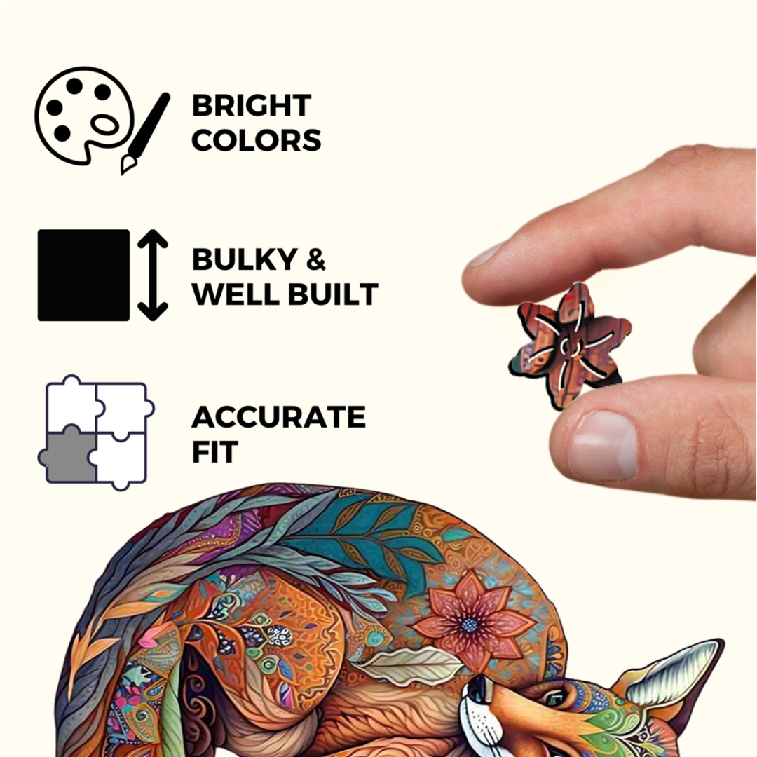 Crafthub - Wholesale Puzzle - Adult - Sly Fox Wooden Jigsaw Puzzle - Thrilling1