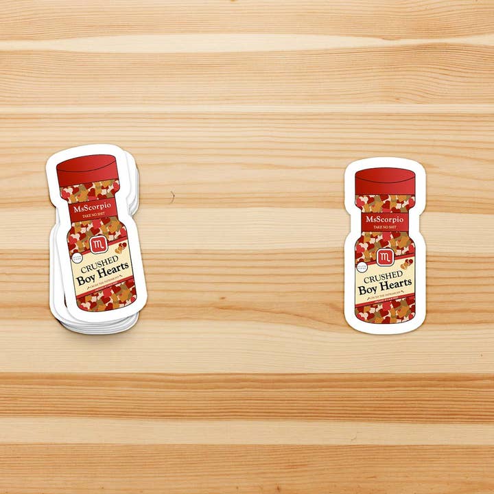 Crushed Boy Hearts Sticker for wholesale by Studio Tudor