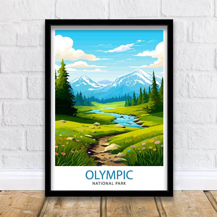 Olympic National Park Travel Poster Olympic for wholesale by InkNPrintz