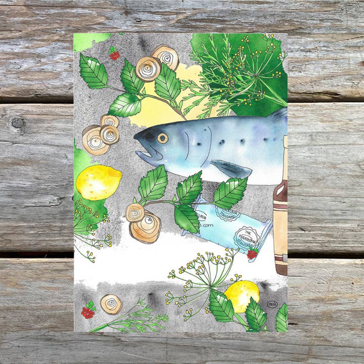 Smoked Salmon Dip Illustrated Recipe 5 x 7 Art Card and other Purchase Wholesale zahndose. Free Returns & Net 60 Terms on Faire trending on Faire.