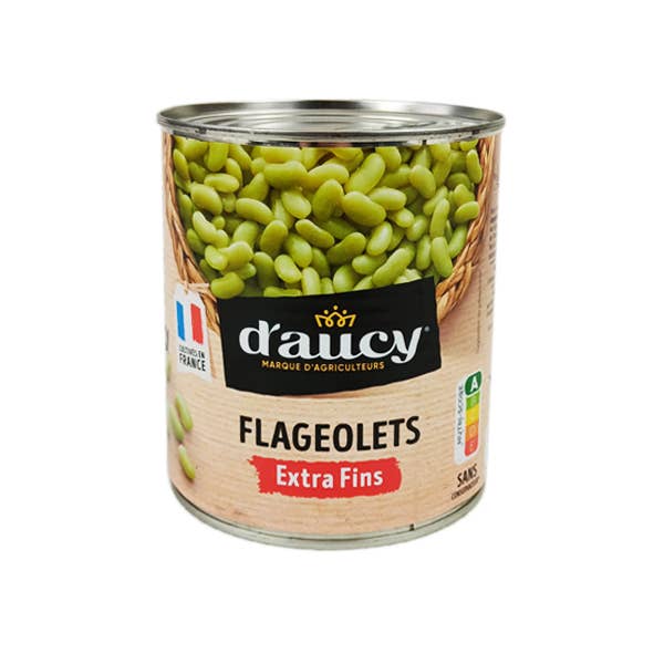 France At Home - Wholesale Beans - D'Aucy Extra Fine Flageolets Beans 530g