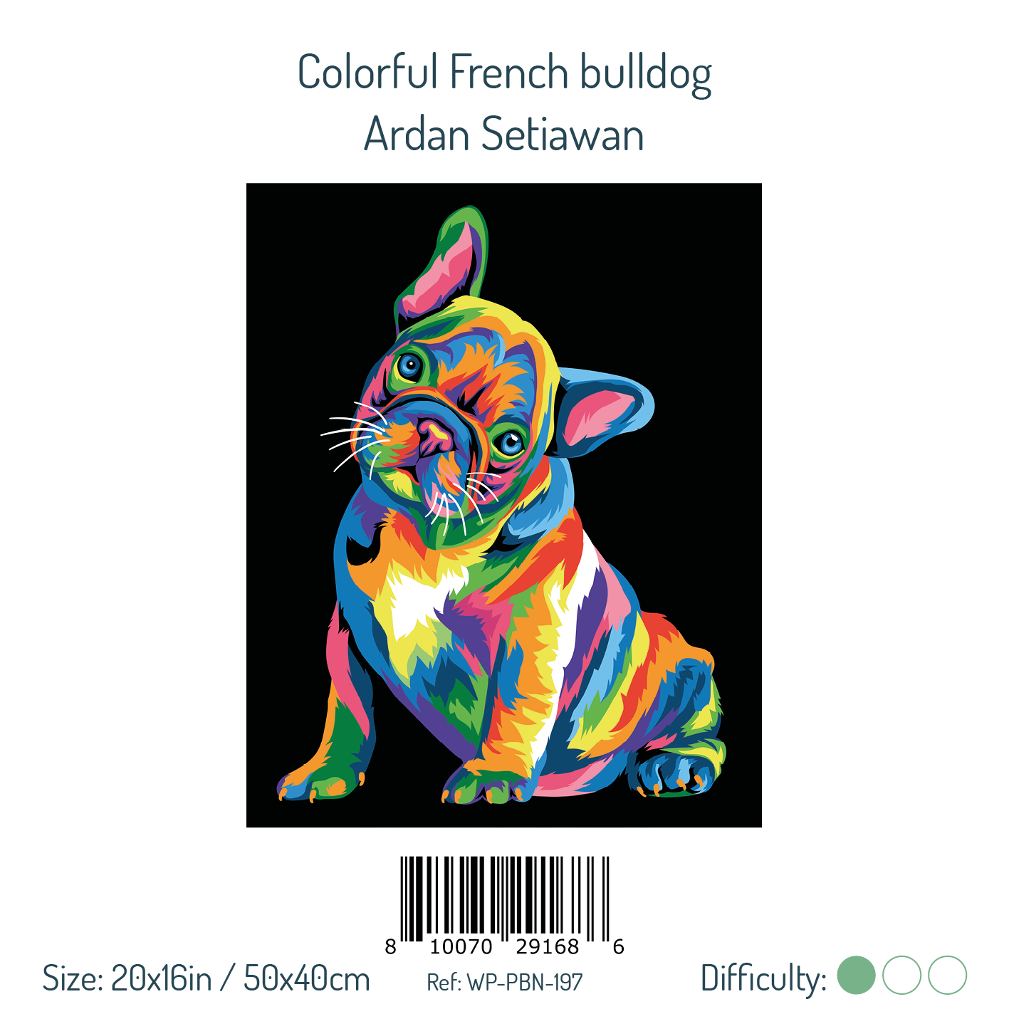 Winnie's Picks – wholesale DIY craft kit – Colorful French Bulldog - Paint by Numbers kit - Graduation Gifts 20252