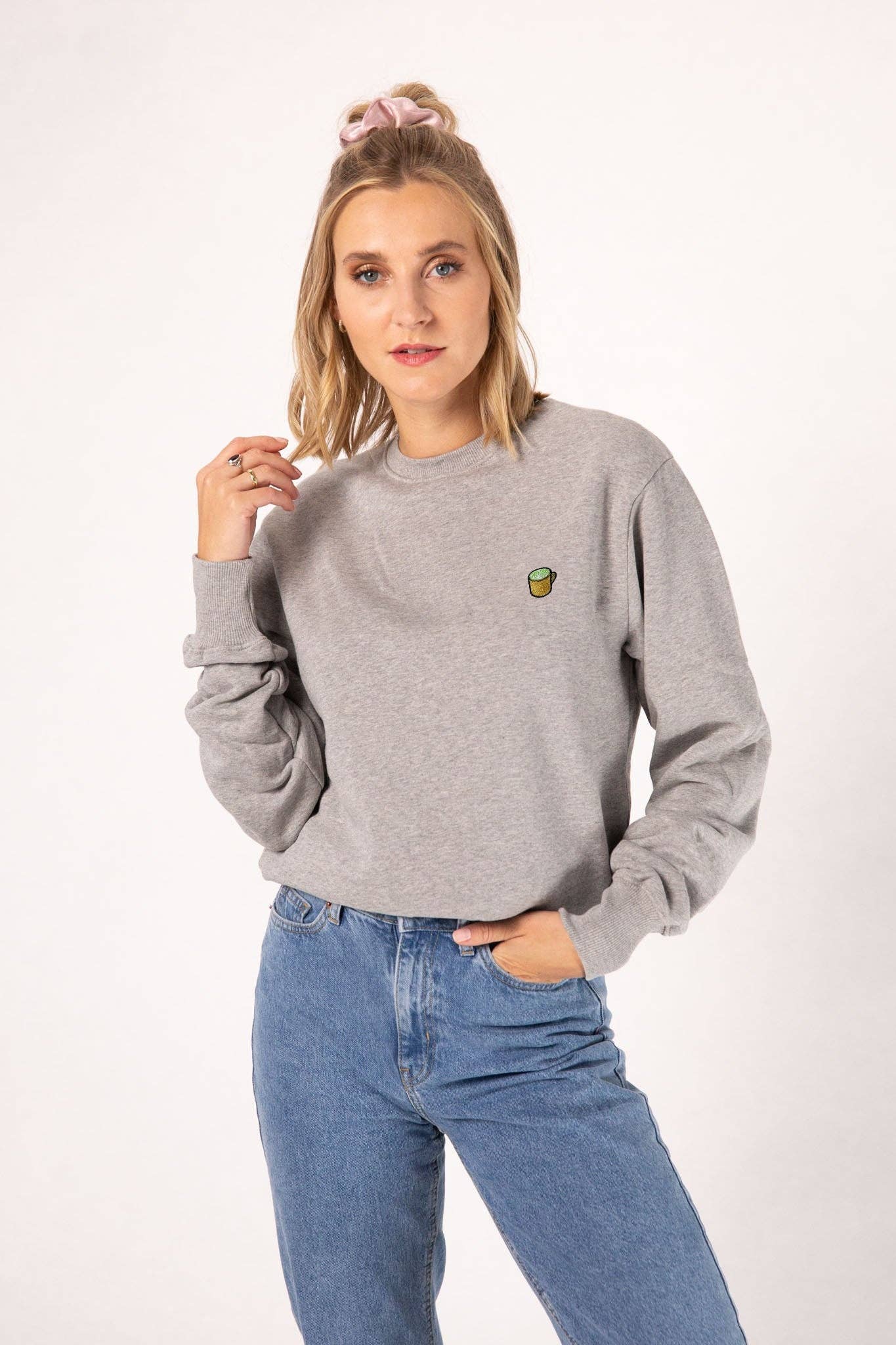 Fashion Drinks - Wholesale Sweatshirt - Women's - Matcha Latte | Embroidered organic cotton women's sweater2