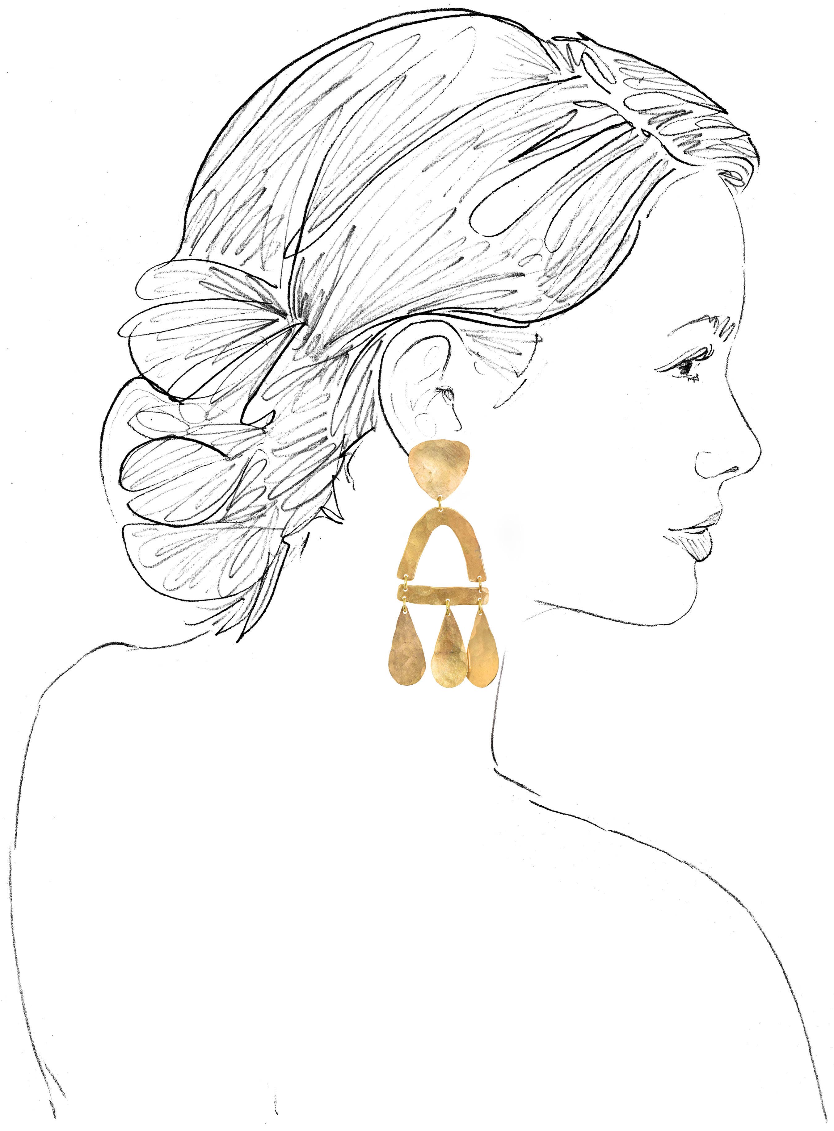 We Dream in Colour - Wholesale Dangle Earrings - Brass Castara Earrings2