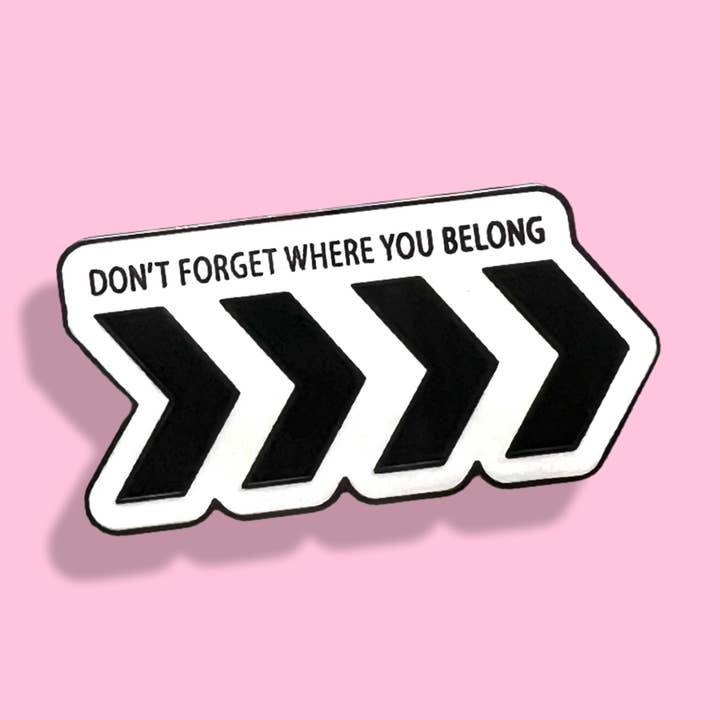 “Don’t Forget Where You Belong” One Direction Enamel Pin for wholesale by Millypins