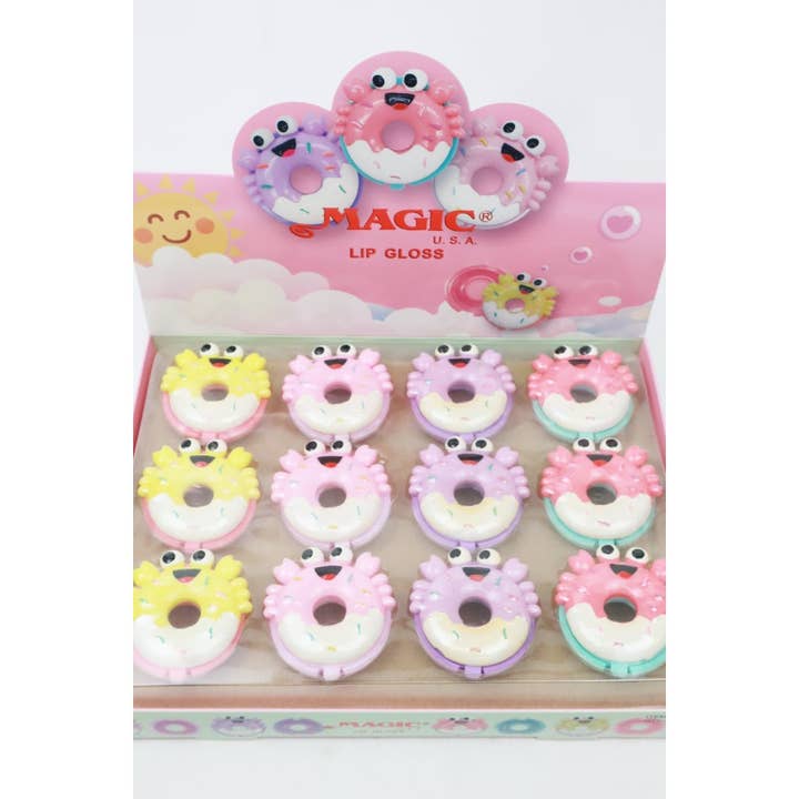MIX COLOR Happy Crab Donut Flavored Lip Gloss for wholesale on Faire