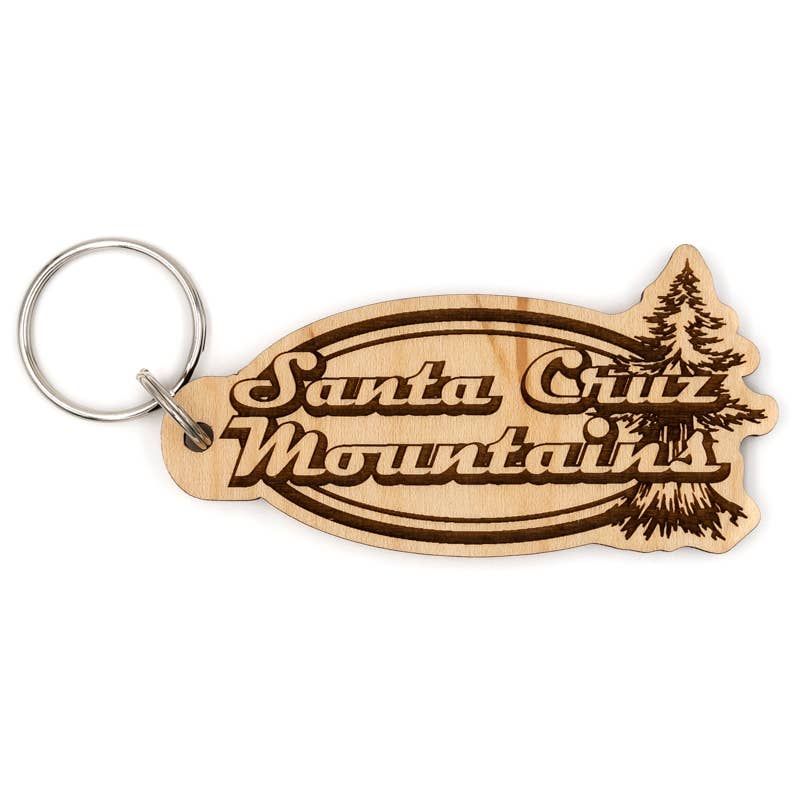 Steamer Lane Design - Wholesale Keychain - Unisex - Custom Wood Keychains14