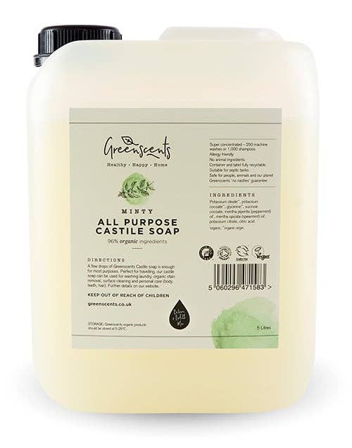 Greenscents Ltd – wholesale Liquid laundry detergent – Greenscents Organic Castile Soap3