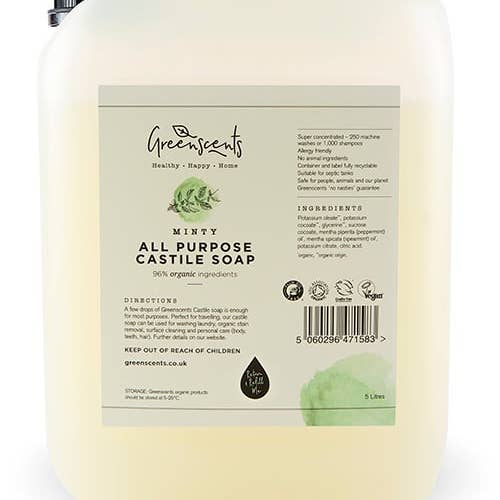 Greenscents Ltd – wholesale Liquid laundry detergent – Greenscents Organic Castile Soap3