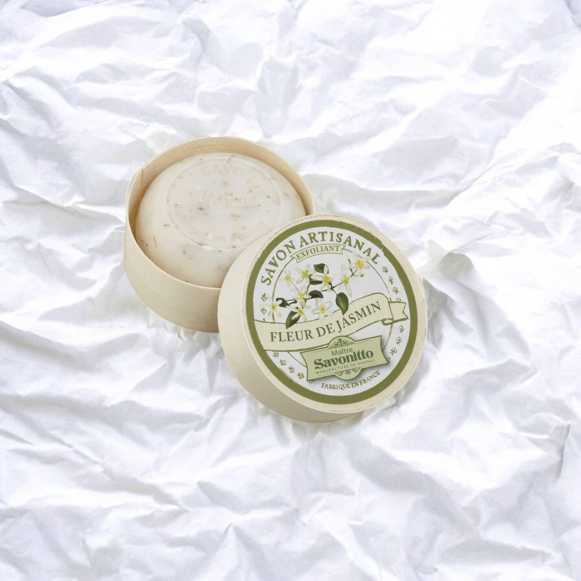 MAITRE SAVONITTO – Engroshandel Sæbestykke – Jasmin sæbe i trækasse 100 g2