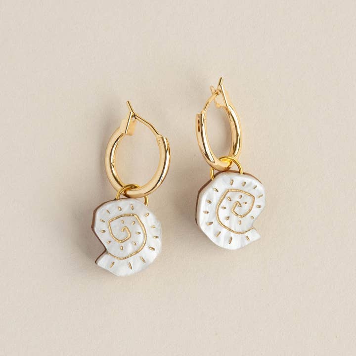 Shell Hoop Earrings for wholesale by Pepper You