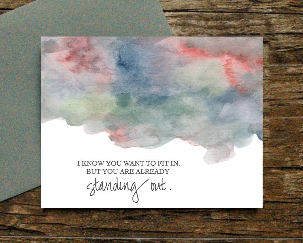 Print Therapy - Wholesale Love Card - I Know You Want to Fit in Card1