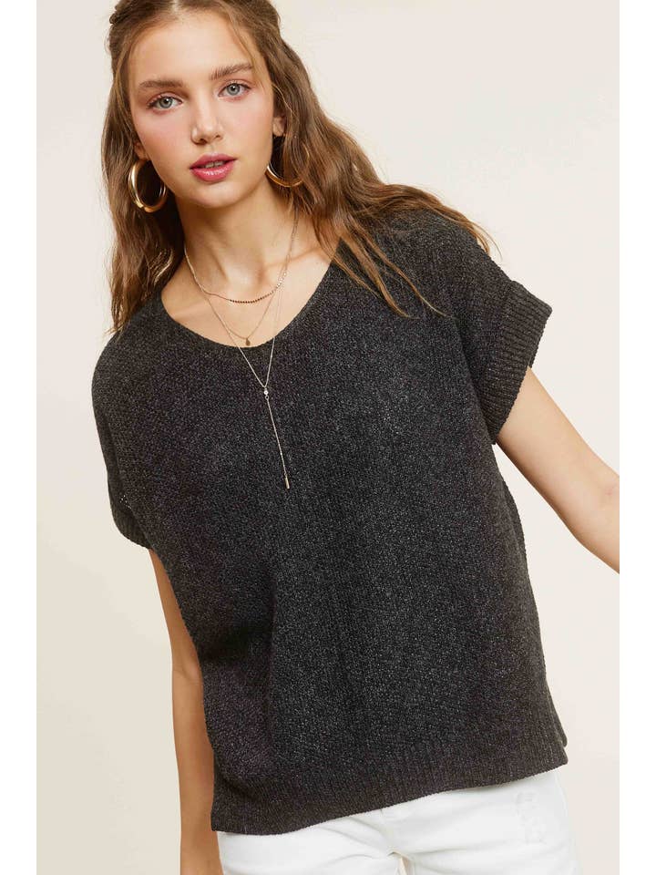 La Miel - Wholesale Knit Sweater - Women's - MCS3580-Soft Lightweight Loose Fit Textured Pullover Sweater25