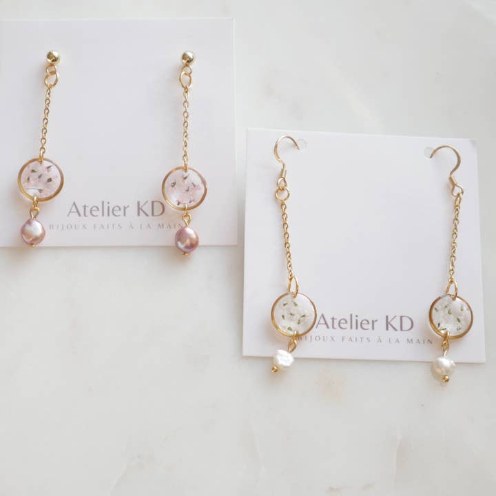 Perla earrings - round (mini) for wholesale by Kimberley Dubé Atelier