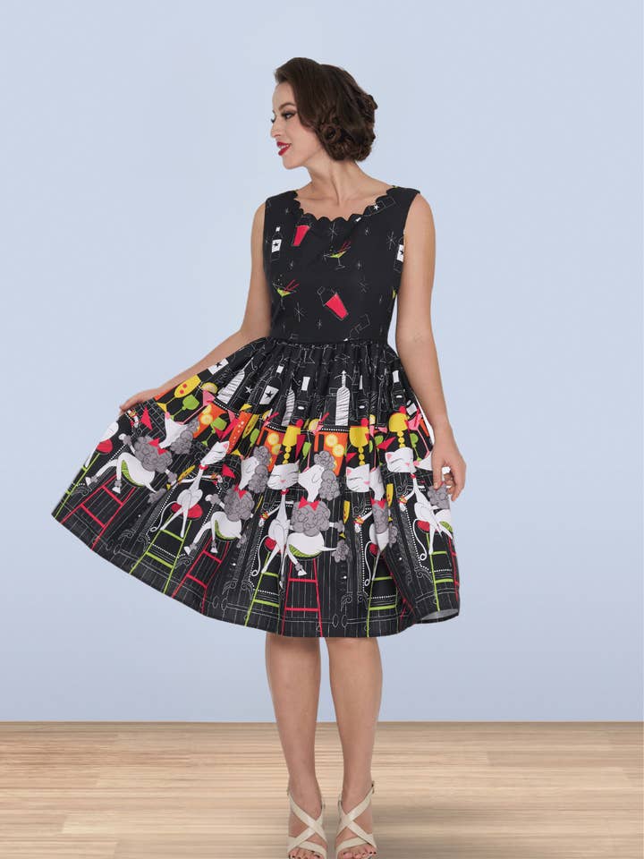 BLACK Daria Cocktail Bar Dress for wholesale on Faire2