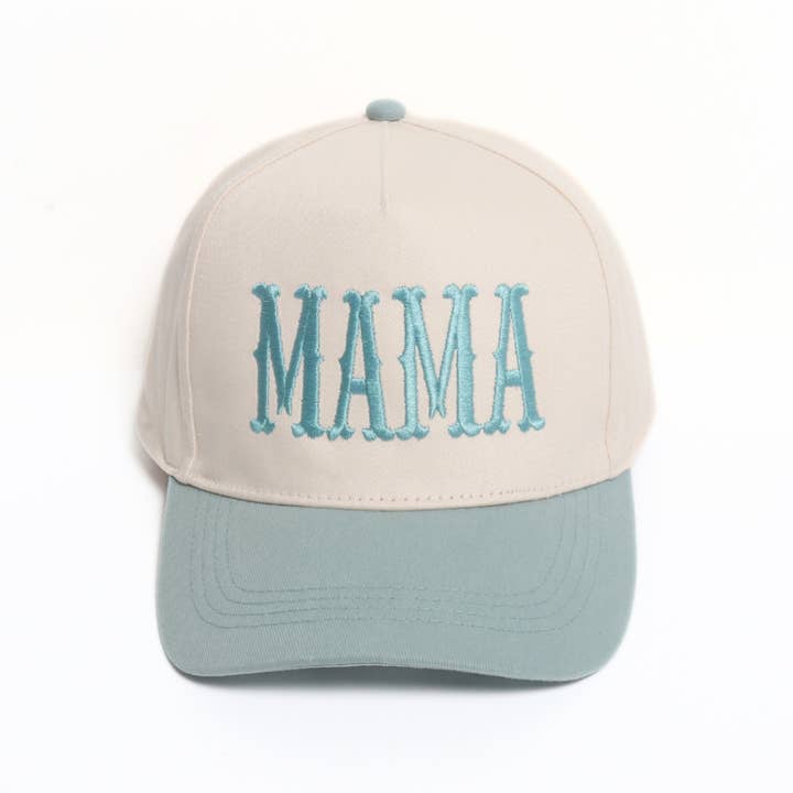 David And Young - Wholesale Baseball Cap - Women's - MAMA Embroidery 5 Panel Two Tone Cap
