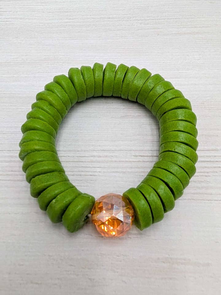 Braccialetti con Perline Africane di Vetro Riciclato | Verde per la vendita all'ingrosso da parte di Afrikan Authentix