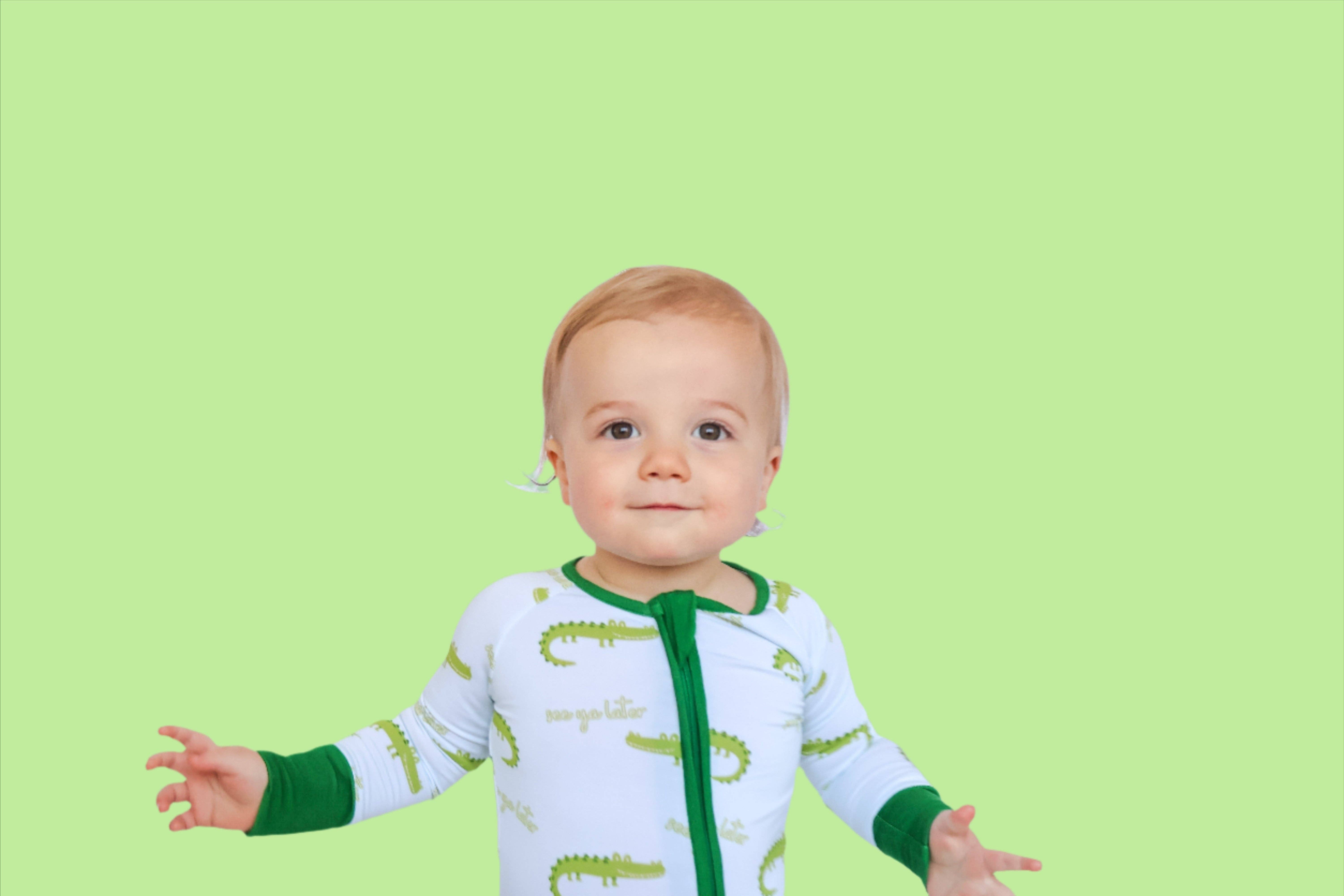 Sleepy Ducks - Wholesale Sleepsuit - Baby - See Ya Later Alligator Bamboo Romper1