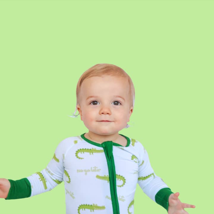 Sleepy Ducks - Wholesale Sleepsuit - Baby - See Ya Later Alligator Bamboo Romper1