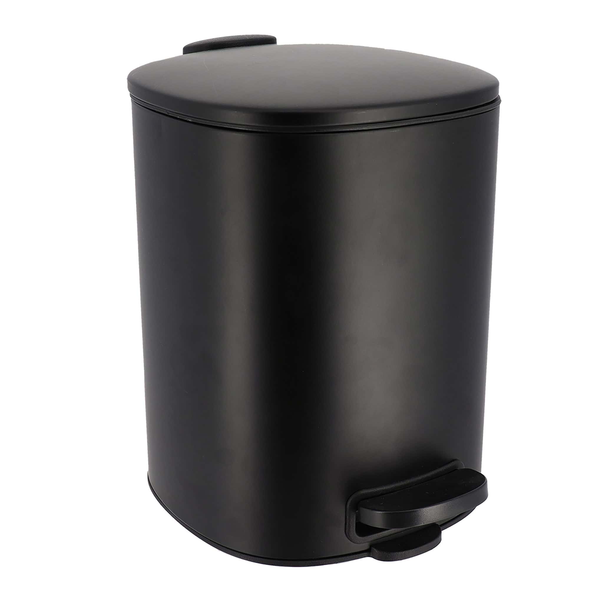 Evideco French Home Goods - Wholesale Bathroom Trashcan - Metal Trash Can with Silent Soft Close Lid Large 5L 1.3 Gal1