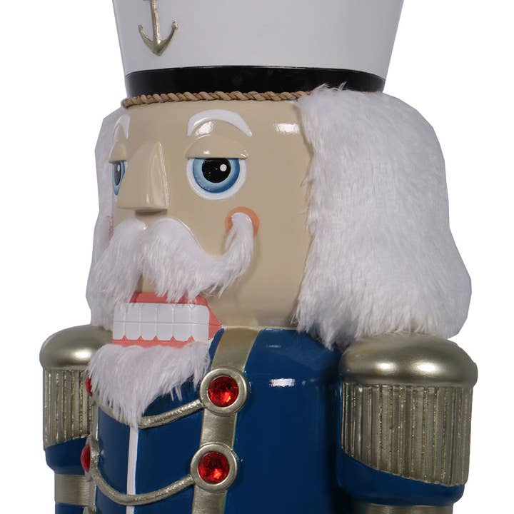 Nautical Tropical Imports - Wholesale Holiday Nutcracker - 4ft HIgh Nautical Nutcracker Captain With Hair1