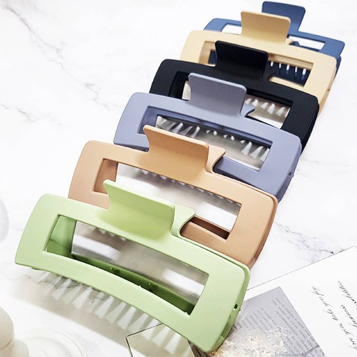 Big Size Matte Color Hair Claw Clip for wholesale on Faire