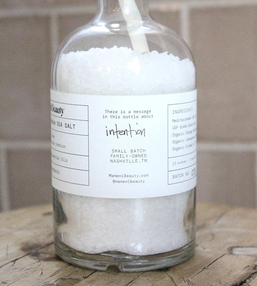 Mameni Beauty - Wholesale Bath Soak/Milk - “Intention” Mediterranean Sea Salt Soak5