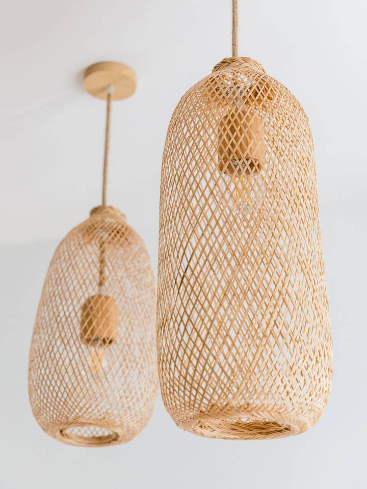 Klassische thailändische Bambusrattan-Pendelleuchte für den Großhandel von Lanna Passa