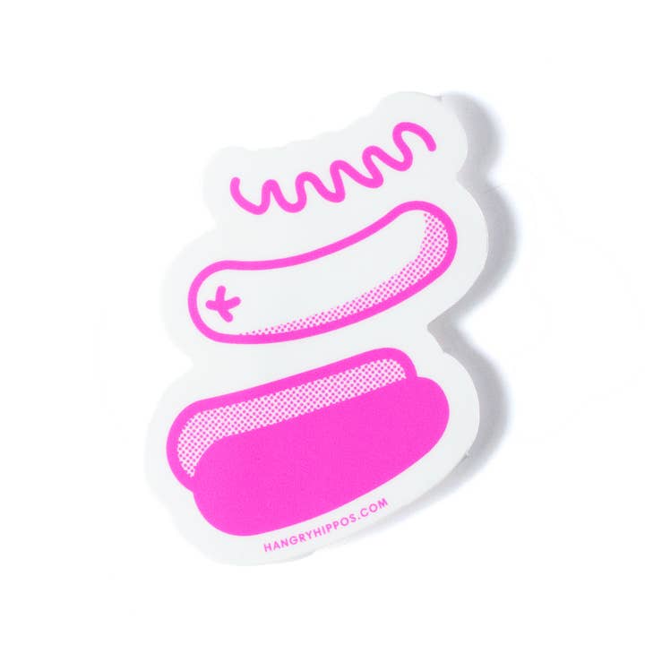 Hotdog Sticker for wholesale by Hangry Hippos