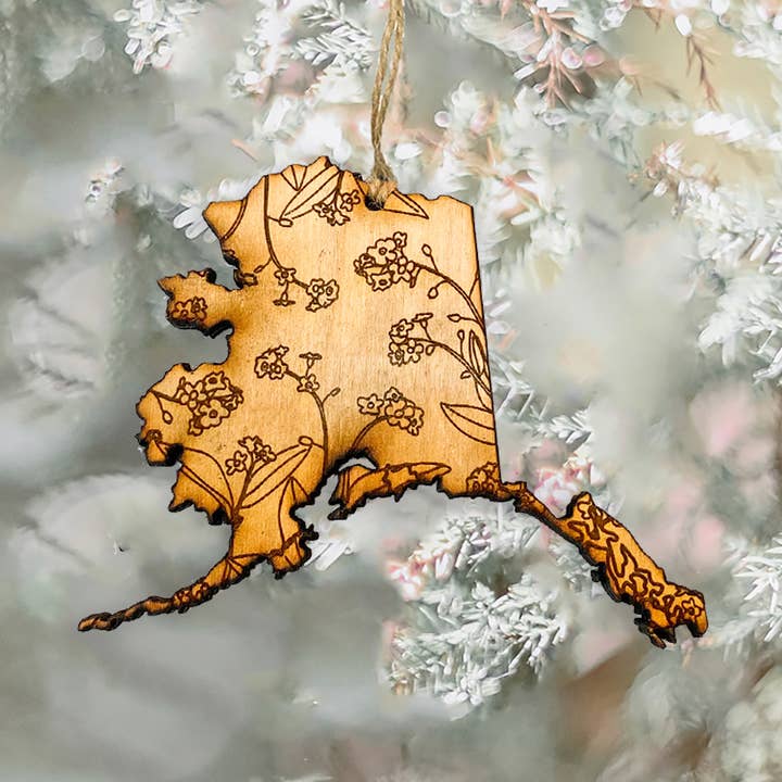Alaska State Ornament for wholesale by Two Peas Paper Co.
