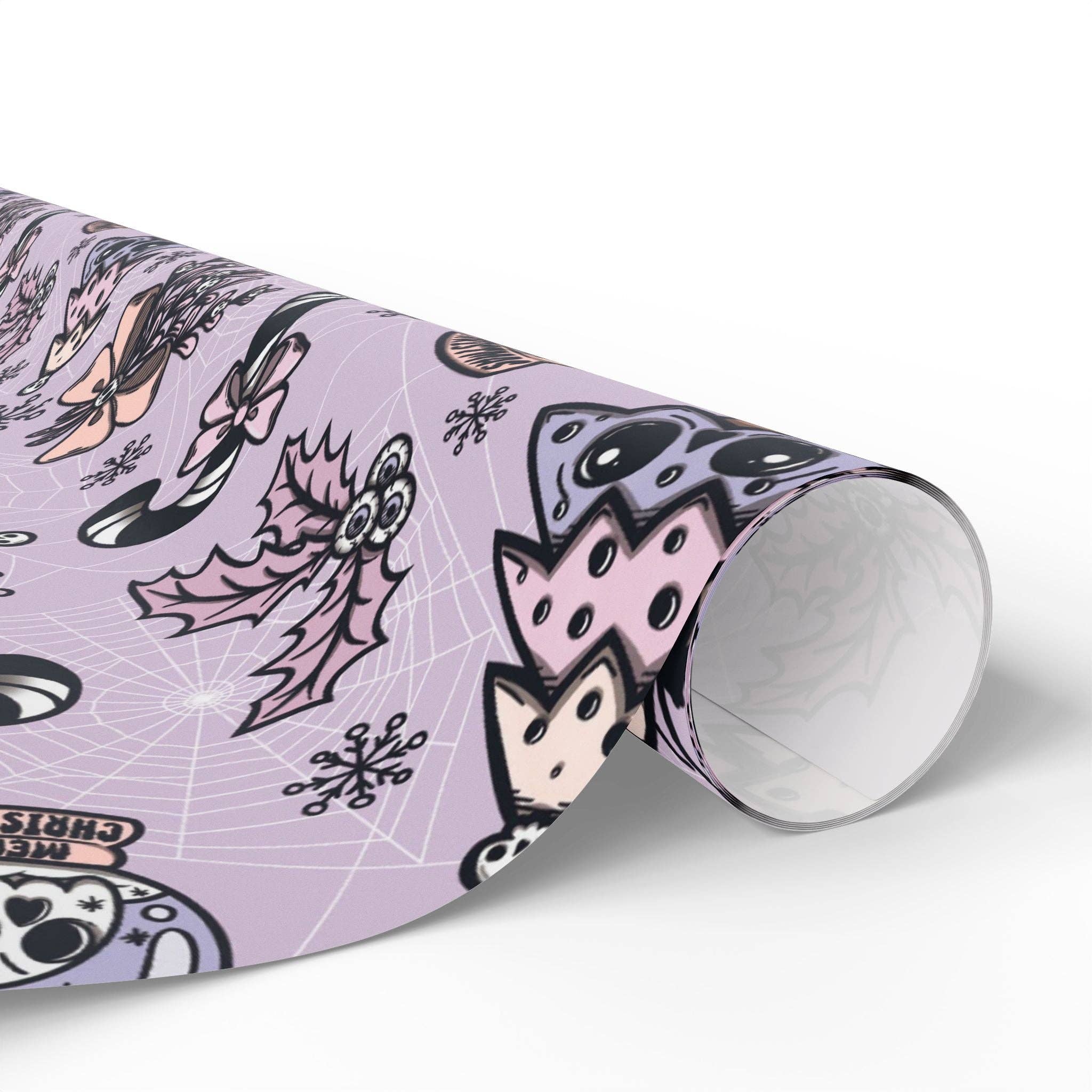 Goth Cloth Co. – wholesale Flat wrap – Pastel Goth Spooky Holiday Gift Wrap2