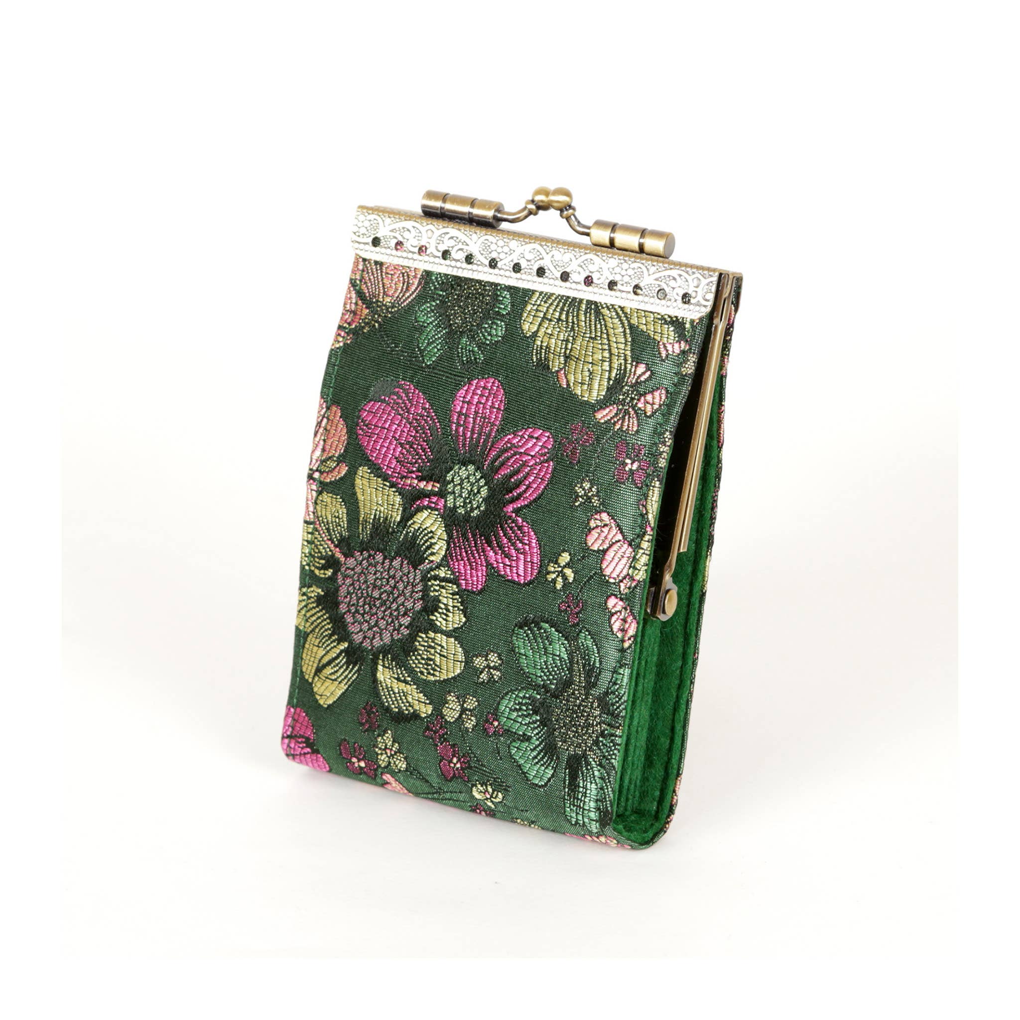 Cathayana - Wholesale Card Holder - Women's - Bamboo Leaves Brocade RFID Card Holder0