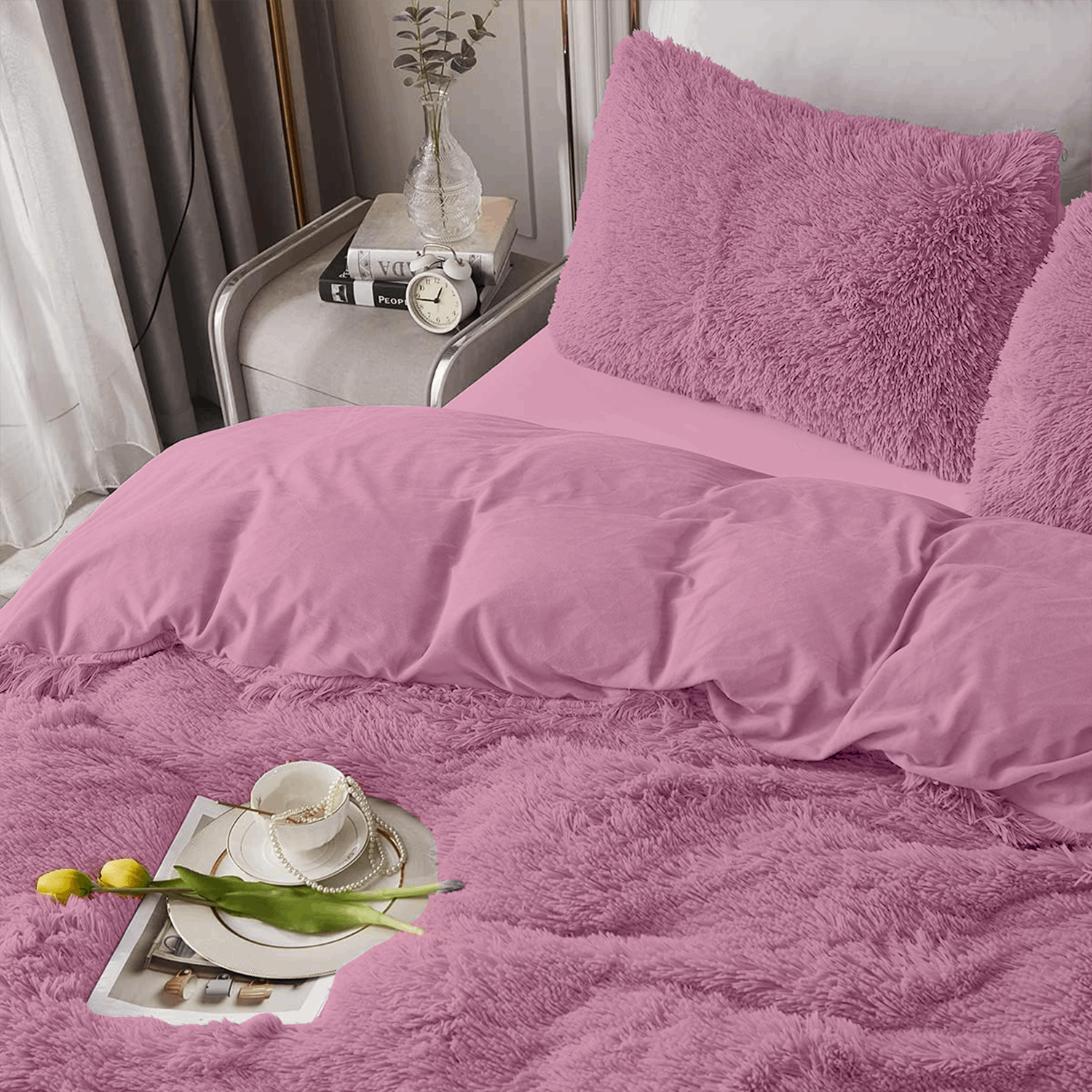 Beach Stone – wholesale Bedding set – Teddy Cuddles Hug & Snug Duvet Cover Bedding Set With Pillowcase Cosy & Warm50