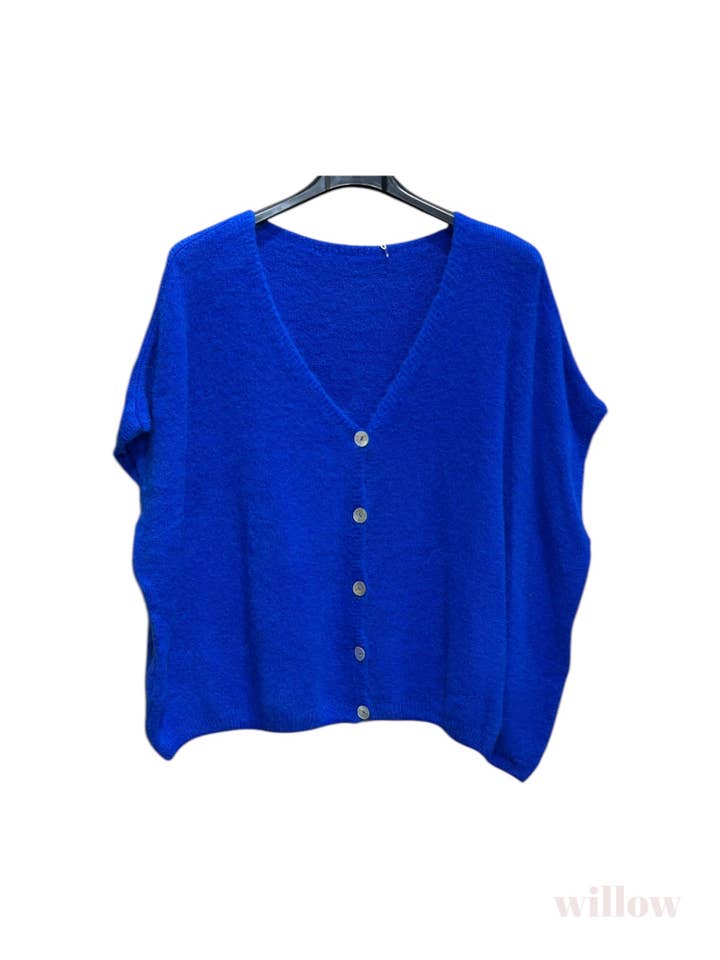 Moonsun - Wholesale Cardigan - Women's - Short-sleeve alpaca v-neck cardigans10
