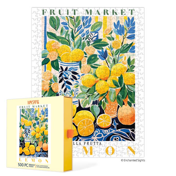 Fruit Market Lemons 500 Piece Puzzle for wholesale by WerkShoppe