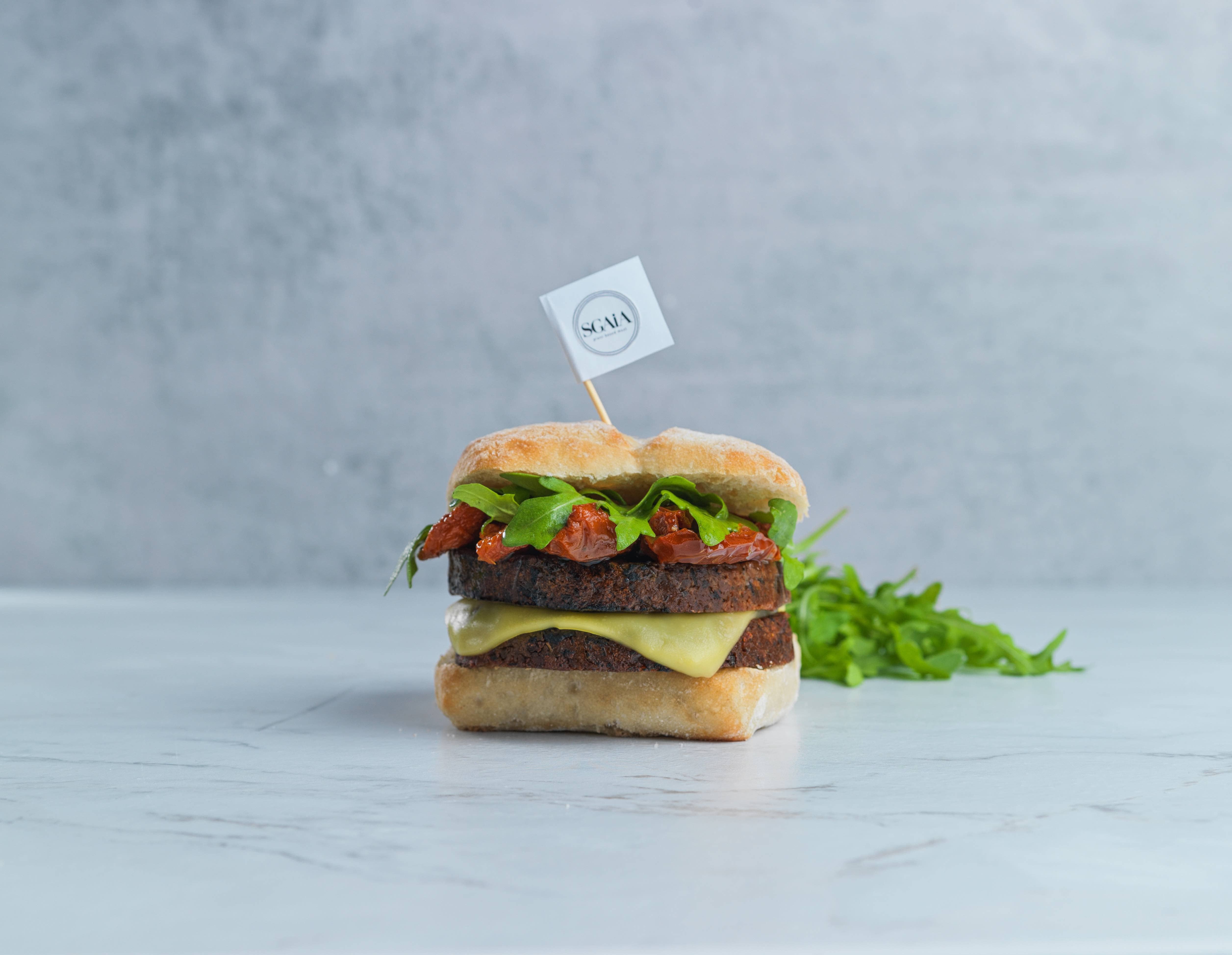 Sgaia Foods - Vendita all'ingrosso Pasti pronti a lunga conservazione - Burger vegano all'italiana (2x110g)1