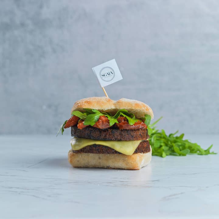 Sgaia Foods - Wholesale Shelf Stable Prepared Meal - Italian Style Vegan Burger (2x110g)1