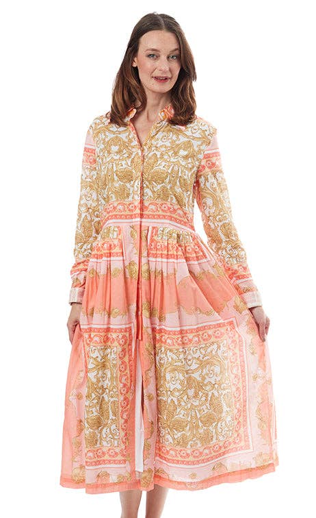 Dizzy-Lizzie - Vente Robe – femme - Robe longueur thé à boutons imprimé à volutes4