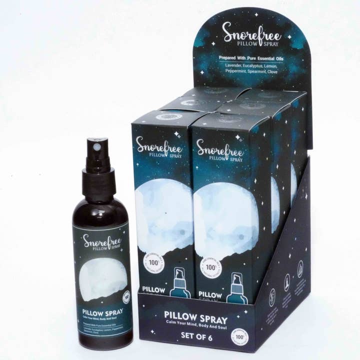 Snore Free Pillow Spray Display of 6 for wholesale by R. Expo/Song of India
