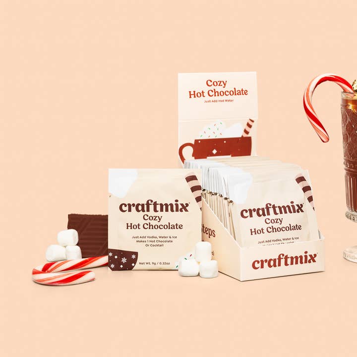 Cozy Hot Chocolate & Cocktail Mixer - 24ct Caddy for wholesale by Craftmix