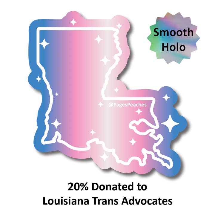 Holo Trans Louisiana Vattentät Vinylklistermärke för wholesale av Page's Peaches