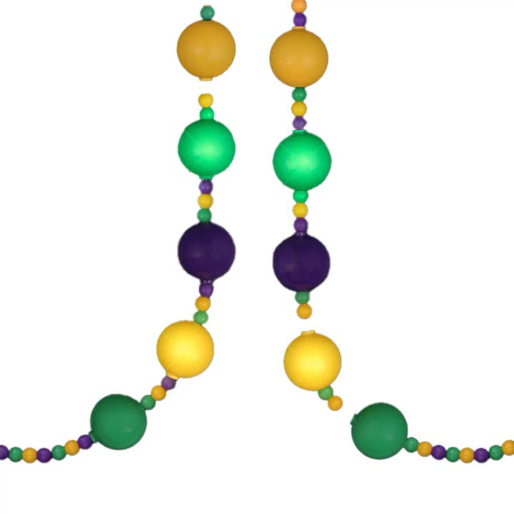 Blinkee.com, LLC - Wholesale Beaded/Pearl Necklace - Light Up Party Balls Mardi Gras Beaded Festival Necklace